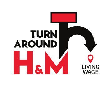 Krieg die Kurve, H&M: Turn around! 1 Turn Around H und M Lohn zum Leben Logo Krieg die Kurve, H&M: Turn around! Kampagne für Saubere Kleidung | Clean Clothes Campaign Germany