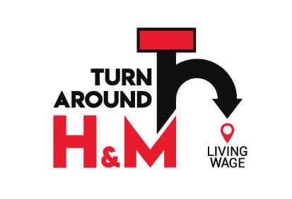 Turn Around H und M Lohn zum Leben Logo Krieg die Kurve, H&M: Turn around! Kampagne für Saubere Kleidung | Clean Clothes Campaign Germany