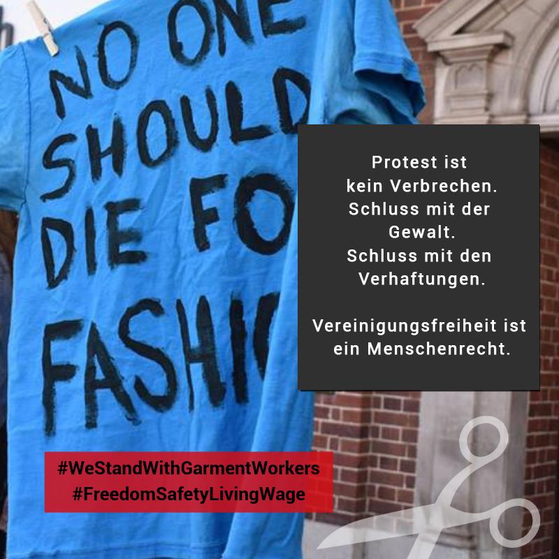 d Week of Solidarity stop the repression 1 Solidaritätswoche mit Arbeiter*innen in Bangladesch Kampagne für Saubere Kleidung | Clean Clothes Campaign Germany