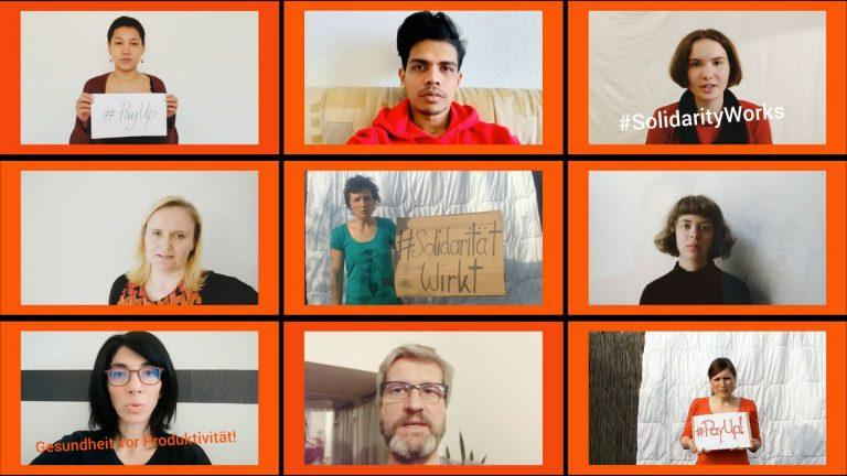 Im Gedenken an die Opfer von Rana Plaza: Sorgfaltspflicht wahrnehmen! 2 Soforthilfe jetzt soziale Absicherung und strukturelle Veraenderung fuer morgen Im Gedenken an die Opfer von Rana Plaza: Sorgfaltspflicht wahrnehmen! Kampagne für Saubere Kleidung | Clean Clothes Campaign Germany