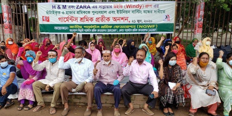 3000 Entlassene Arbeiter*innen bei einem Zulieferer von H&M und Zara in Bangladesch 3 NGWF Hunger Strike June 2020 2 3000 Entlassene Arbeiter*innen bei einem Zulieferer von H&M und Zara in Bangladesch Kampagne für Saubere Kleidung | Clean Clothes Campaign Germany