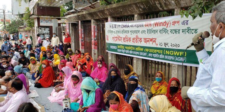 3000 Entlassene Arbeiter*innen bei einem Zulieferer von H&M und Zara in Bangladesch 2 NGWF Hunger Strike June 2020 1 3000 Entlassene Arbeiter*innen bei einem Zulieferer von H&M und Zara in Bangladesch Kampagne für Saubere Kleidung | Clean Clothes Campaign Germany