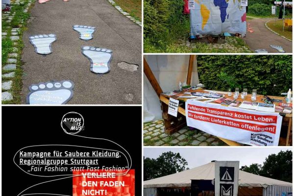 AKTIONISMUSS Regionalgruppe Stuttgart beim Zirkus Mutter Erde Festival AKTION:IS:MUSS: Regionalgruppe Stuttgart beim Zirkus-Mutter-Erde Festival Kampagne für Saubere Kleidung | Clean Clothes Campaign Germany