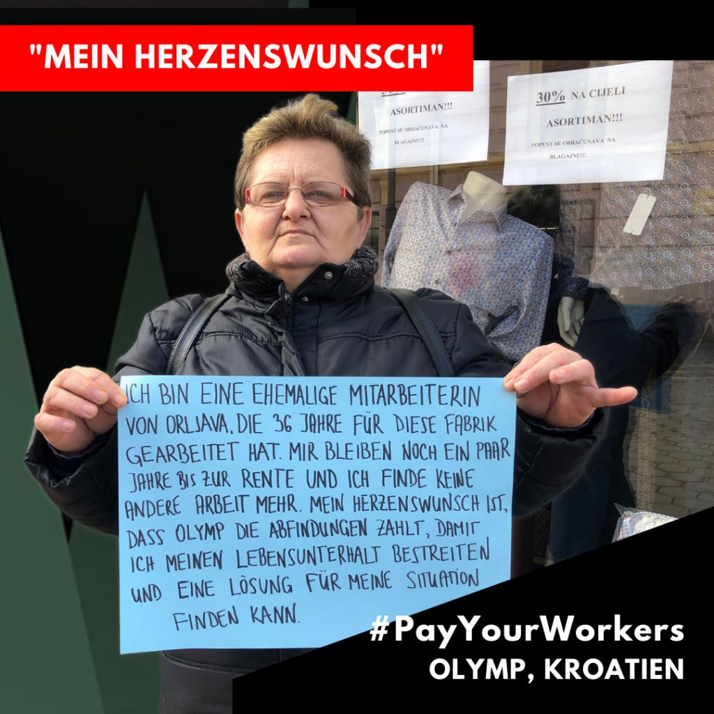 #OLYMPHerzenswunsch: Zeig deine Solidarität mit den Arbeiter*innen von Orljava! 3 CCC OLYMPHerzenswunsch 8 #OLYMPHerzenswunsch: Zeig deine Solidarität mit den Arbeiter*innen von Orljava! Kampagne für Saubere Kleidung | Clean Clothes Campaign Germany