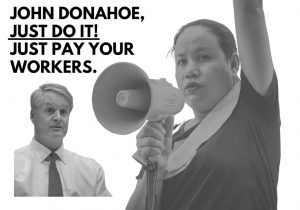 CCC Nike Poster PYW NIKE: Zahl den Arbeiter*innen, was ihnen zusteht! Kampagne für Saubere Kleidung | Clean Clothes Campaign Germany