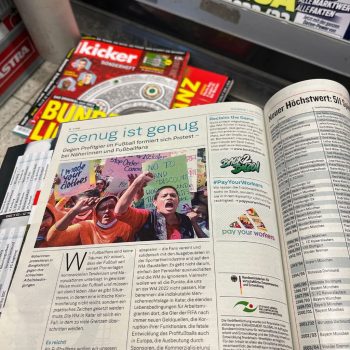 Kicker Beilage CIR “Unhaltbar” Kampagne für Saubere Kleidung | Clean Clothes Campaign Germany