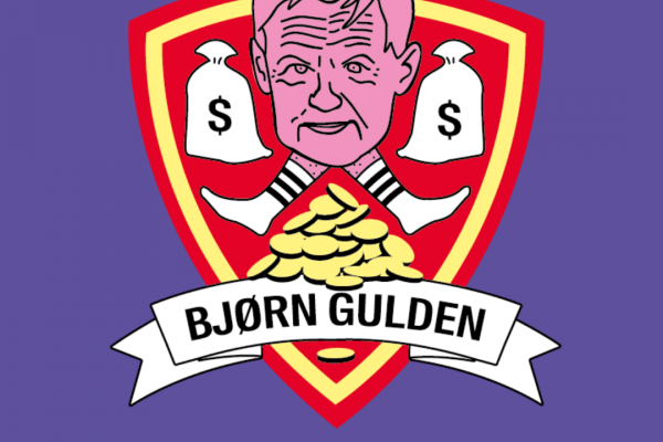 Grafik auf lila HIntergrund zu Bjorn Gulden, adidas-CEO