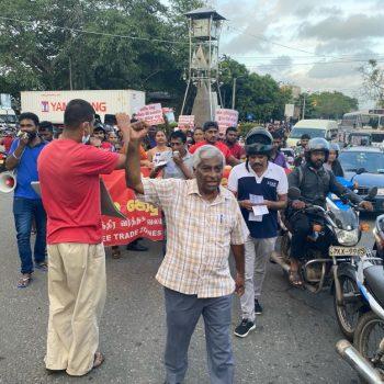 2023 Sri Lanka Proteste1 1 Angriff auf Gewerkschaftsrechte in Sri Lanka: Sri Lankische Arbeiter*innen der Lanka Leather Fashion kämpfen für ihr Recht auf gewerkschaftliche Organisierung Kampagne für Saubere Kleidung | Clean Clothes Campaign Germany