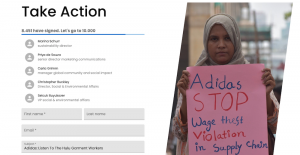 Aktiv werden! 16 Screenshot der adidas-Petition