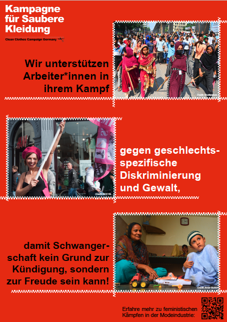 Plakat Frauen rot Plakate: Die Schattenseiten der Modeindustrie Kampagne für Saubere Kleidung | Clean Clothes Campaign Germany