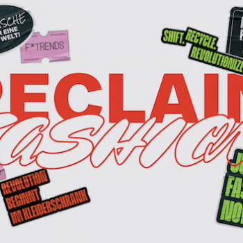 „Reclaim Fashion“ – Broschüre für bewussten Modekonsum 3 roter Schriftzug