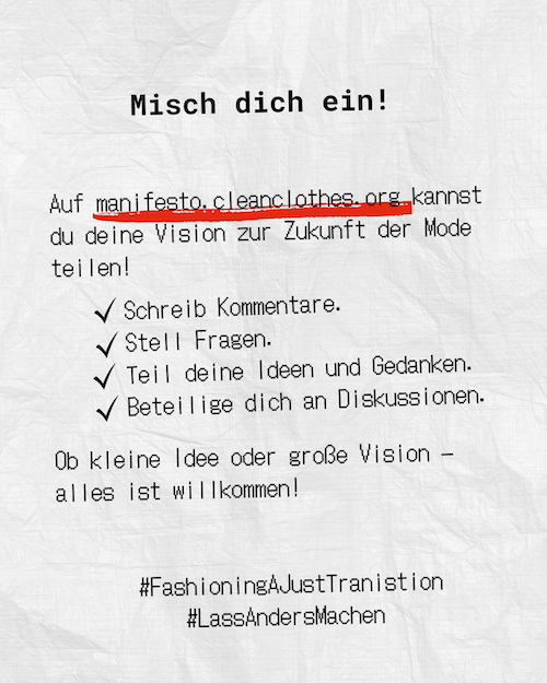 Text im Design eines Kassenzettels
