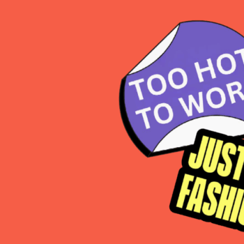 Hitzestress in der Modebranche 2 Grafik mit rotem Hintergrund